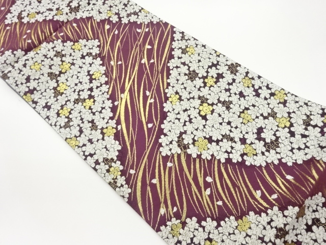 JAPANESE FUKURO OBI / WOVEN SAKURA